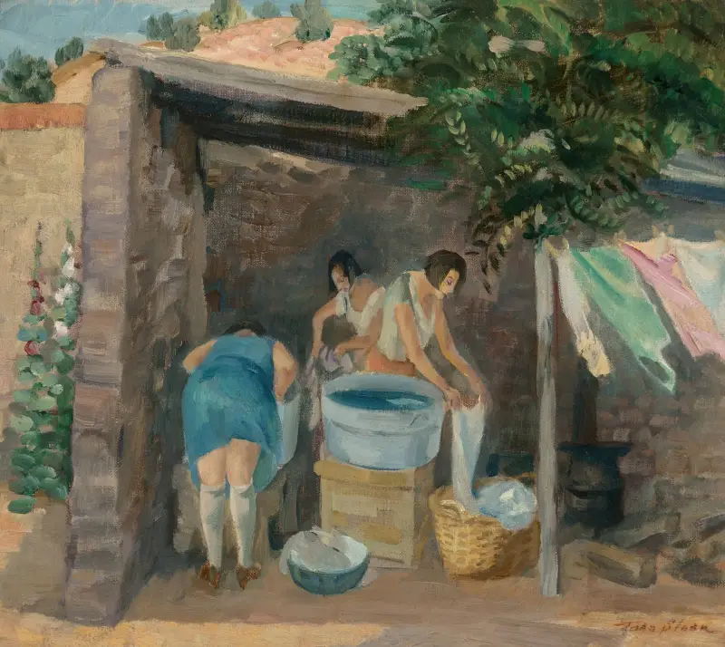 Waschtag, Santa Fe von John Sloan