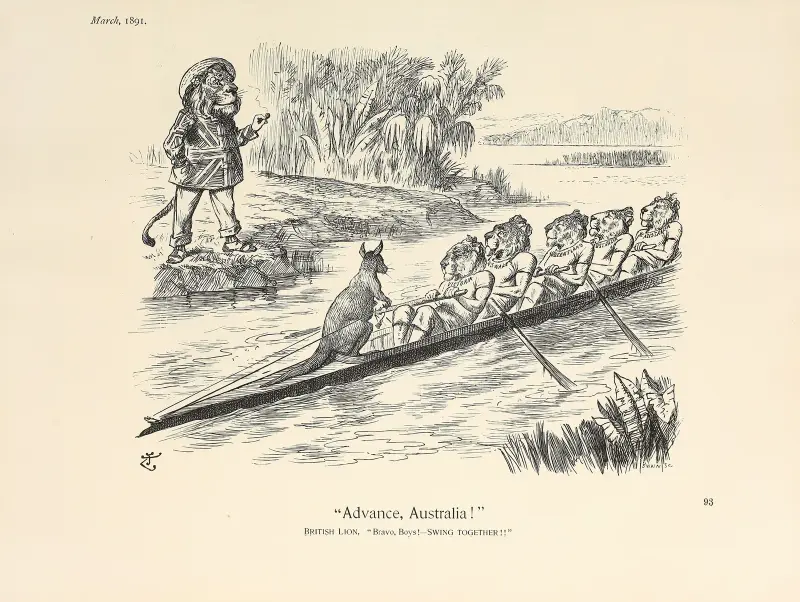 ‘Advance, Australia!’ av Sir John Tenniel