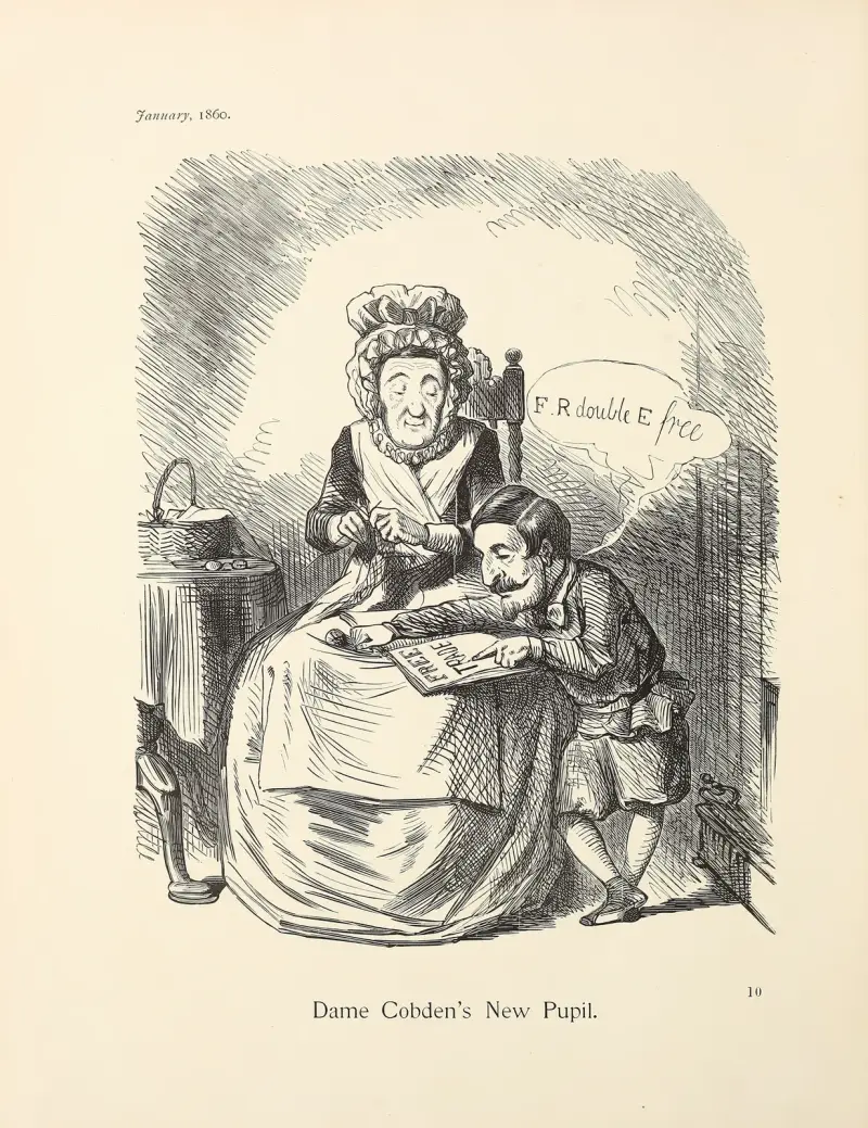 Dame Cobden’s New Pupil av Sir John Tenniel