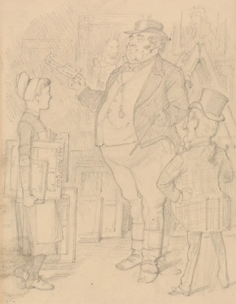 Teckning för en Punch-karikaty av Sir John Tenniel