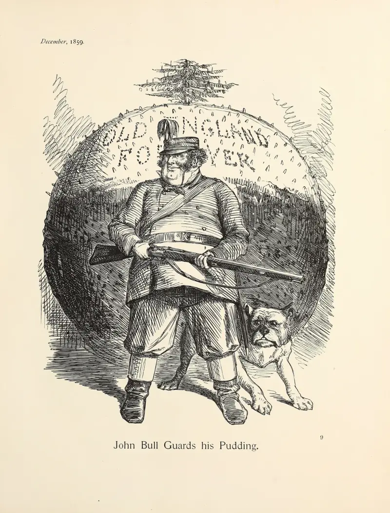 John Bull vaktar sin pudding av Sir John Tenniel