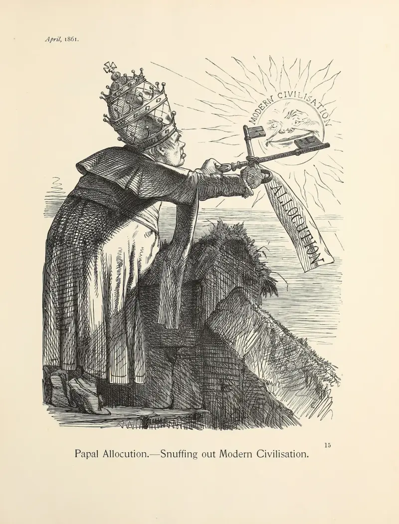 Papal Allocution. — Snuffing out Modern Civilisation av Sir John Tenniel