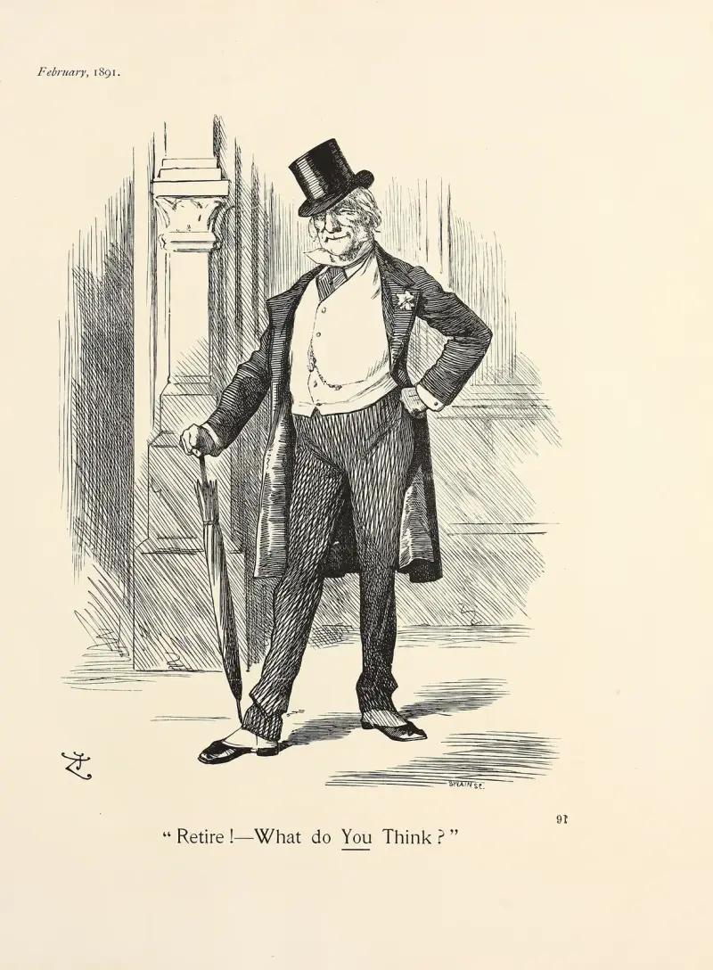 ‘Retire!— What do you think’ av Sir John Tenniel