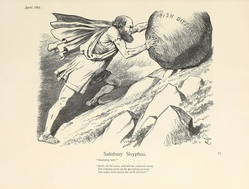 Salisbury Sisyphus av Sir John Tenniel