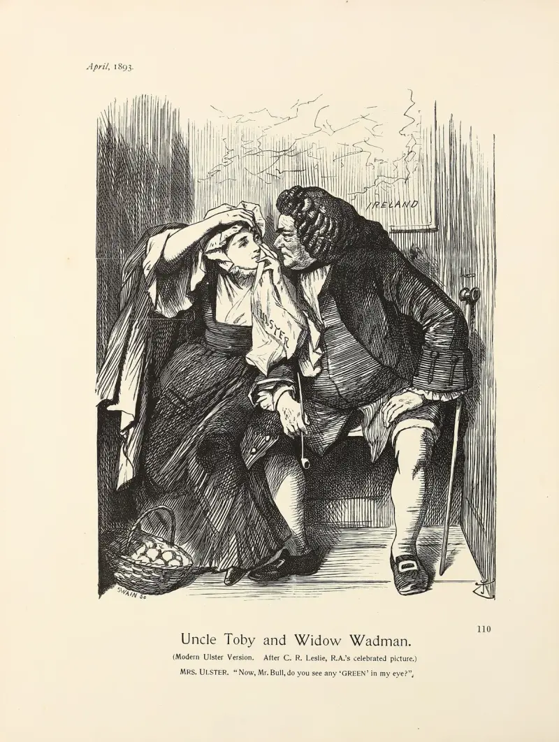 Farbror Toby och änkan Wadman av Sir John Tenniel
