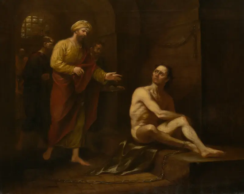 Jag var i fängelse och ni kom till mig (Matteus 25:36) av John Trumbull