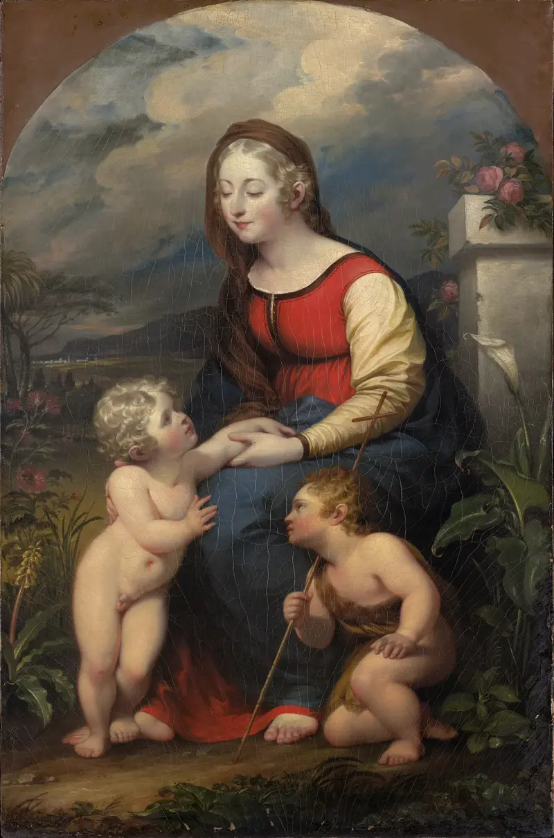 Madonna med barnet och Johannes Döparen av John Trumbull