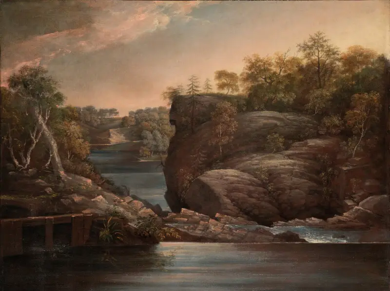 Fallen vid Norwich (eller Yantics fallen vid Norwich) av John Trumbull