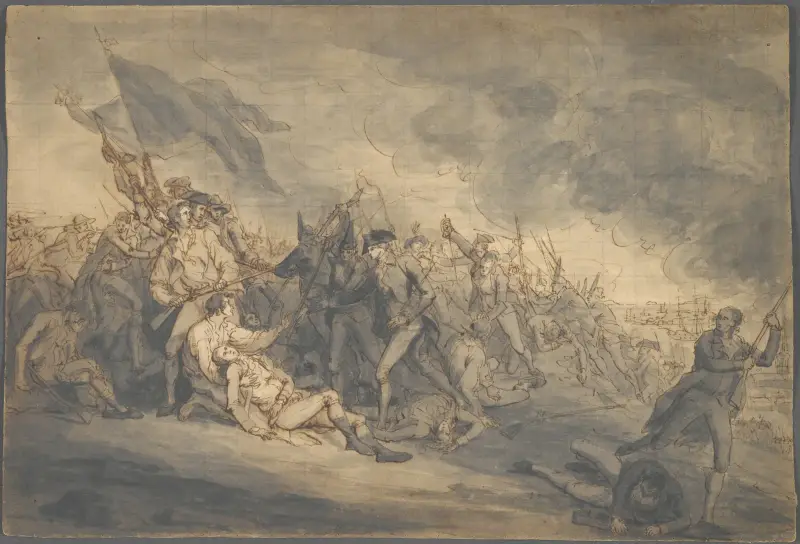 Studie till General Warrens död vid Bunker's Hill av John Trumbull