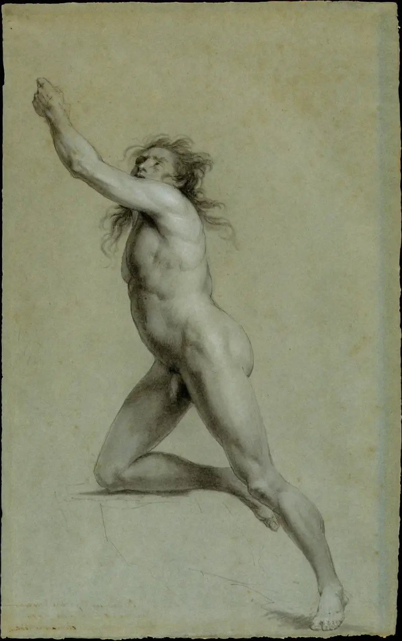 Studium z żywego modela; akt męski, John Trumbull