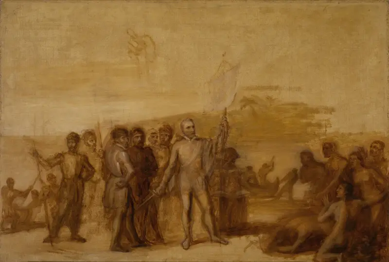 The Landing Of Columbus av John Vanderlyn
