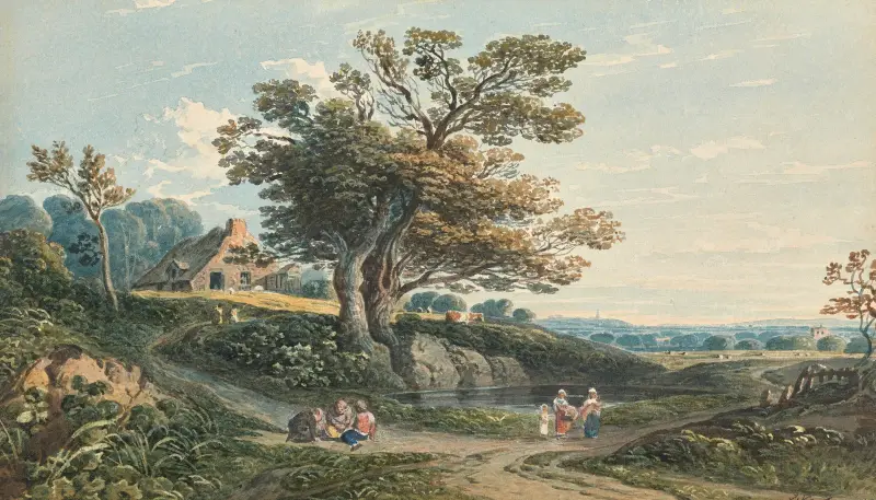 Utsikt över Harrow från Hampstead av John Varley