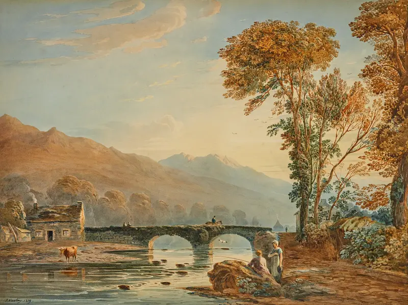 Beddgelert Bridge, North Wales av John Varley