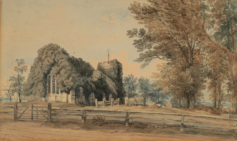 Chingford Church, Essex av John Varley