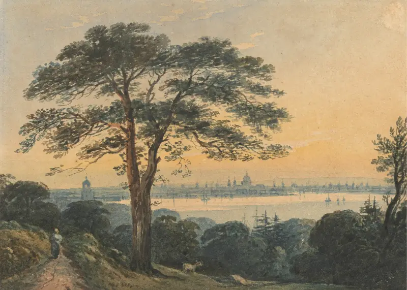 London von der Themse von John Varley