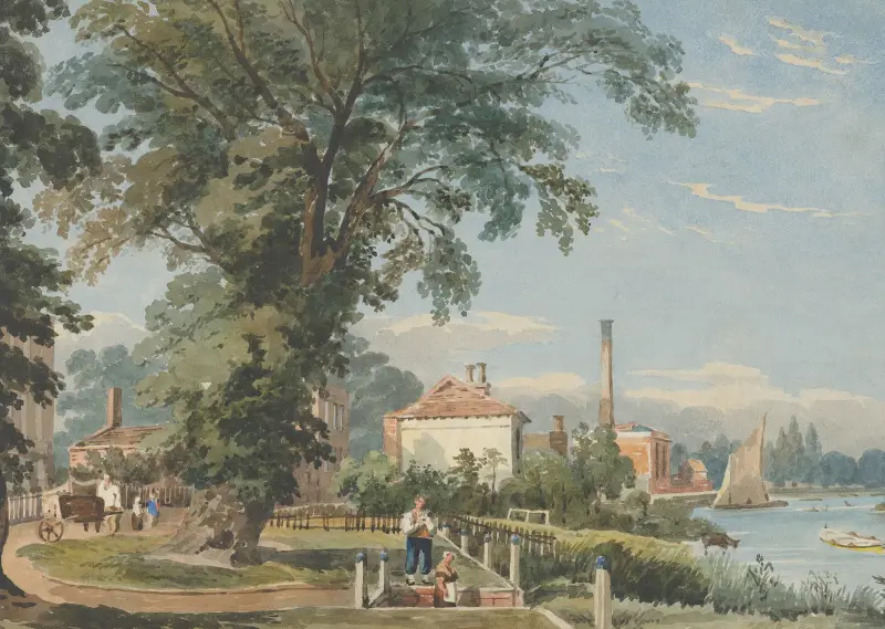 An der Themse bei Hammersmith von John Varley