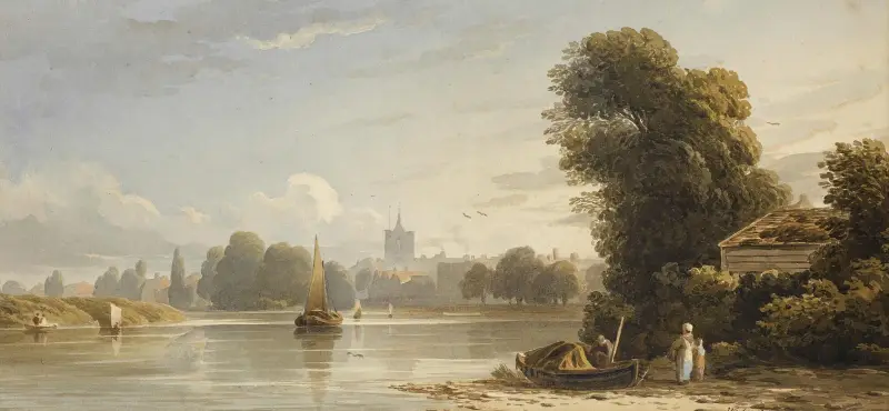 Themsen vid Chiswick av John Varley