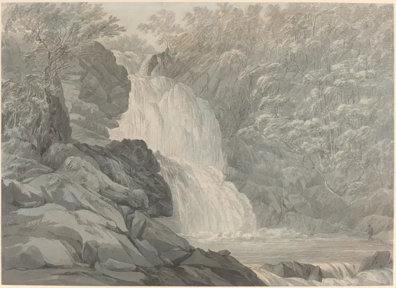 Mawddach Falls near Dolgelly av John Webber