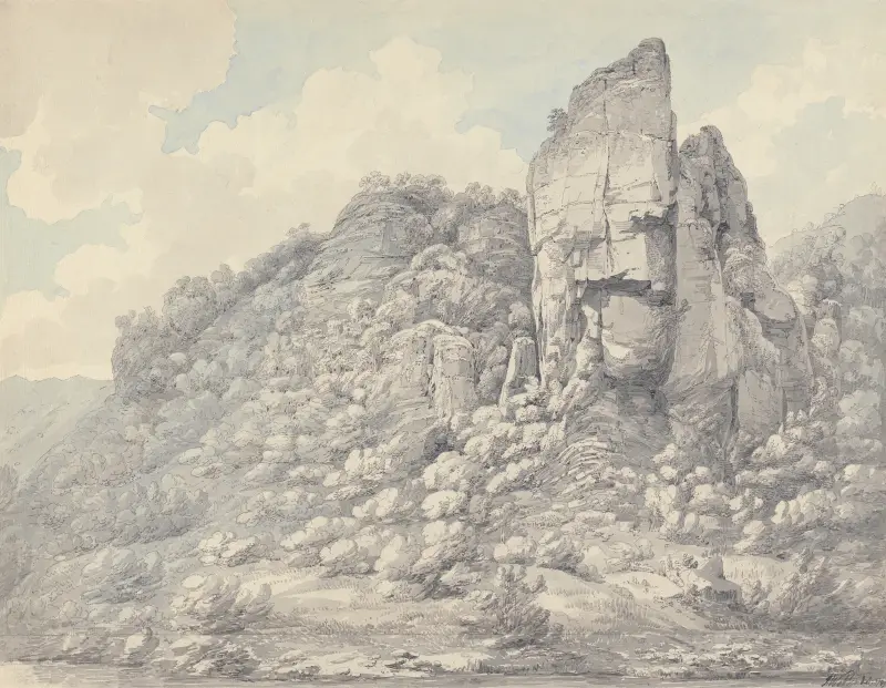 Skalní útvary v Derbyshire, John Webber