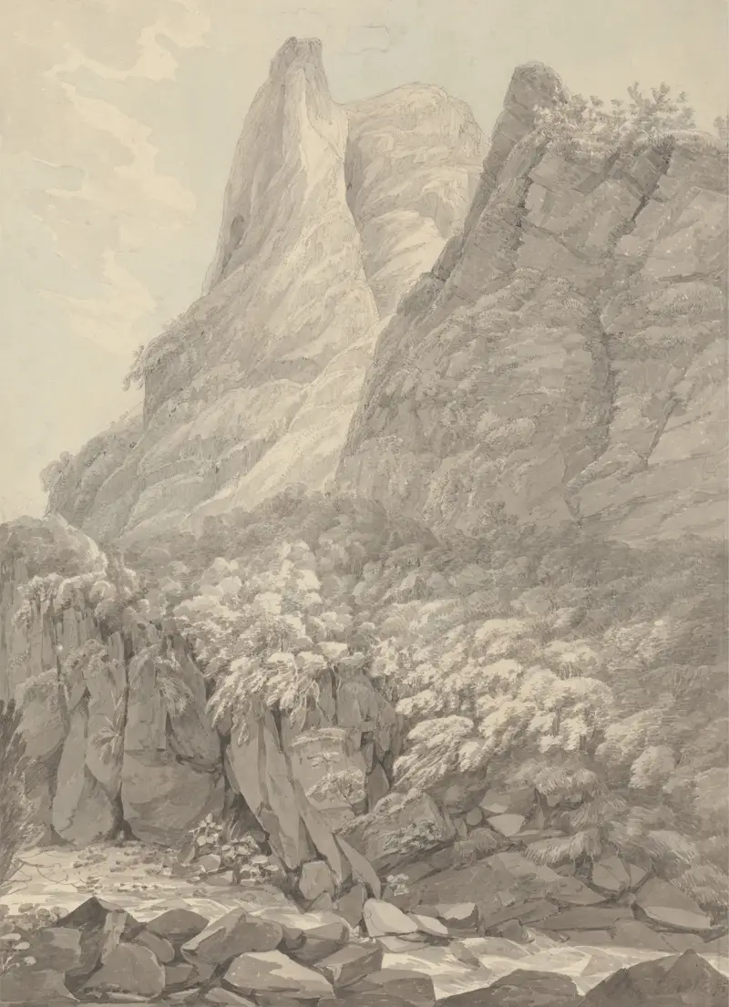 Thurshouse Tor from the river Manifold, Derbyshire av John Webber