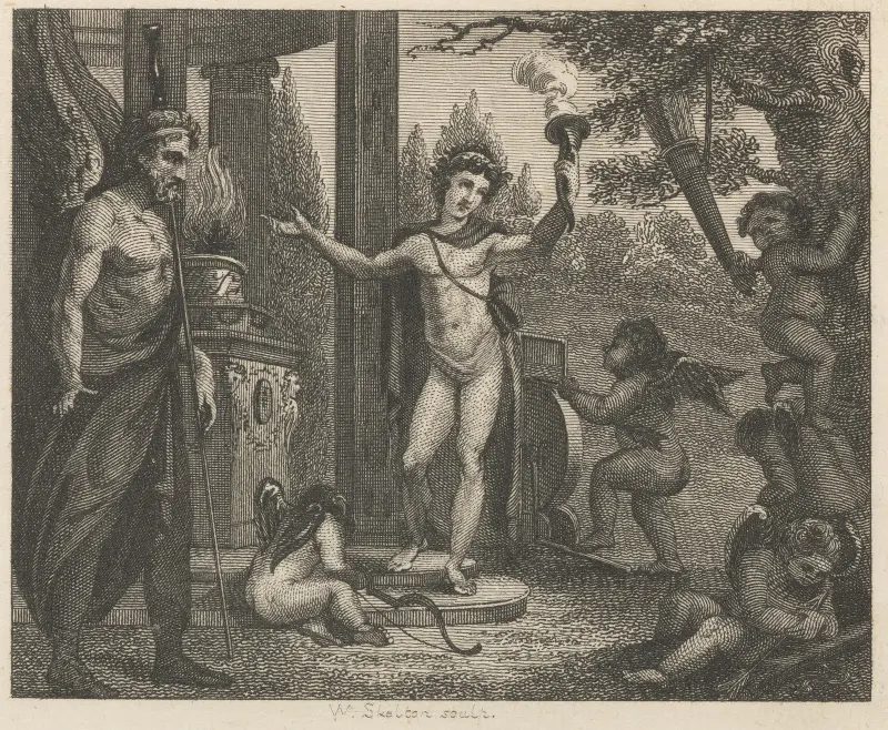 Fabel XII. Cupid, Hymen och Plutus av John Wootton