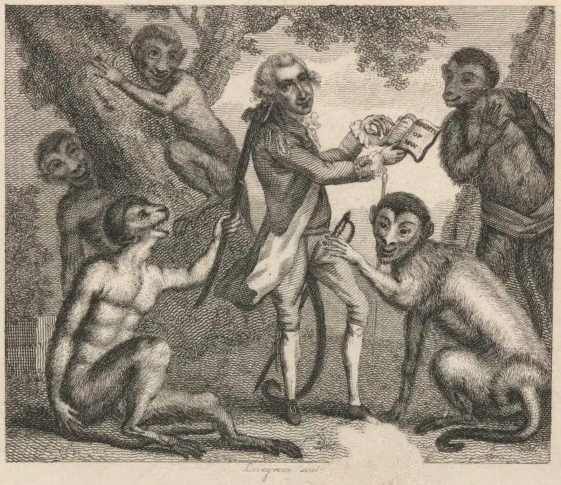 Fable XIV. The Monkey Who Had Seen the World av John Wootton