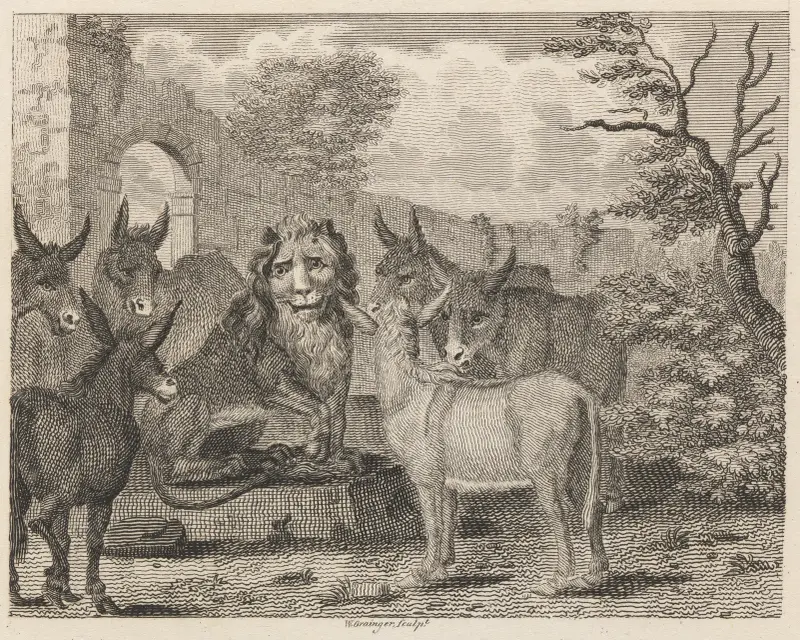 Fabel XIX. Lejonet och ungen av John Wootton