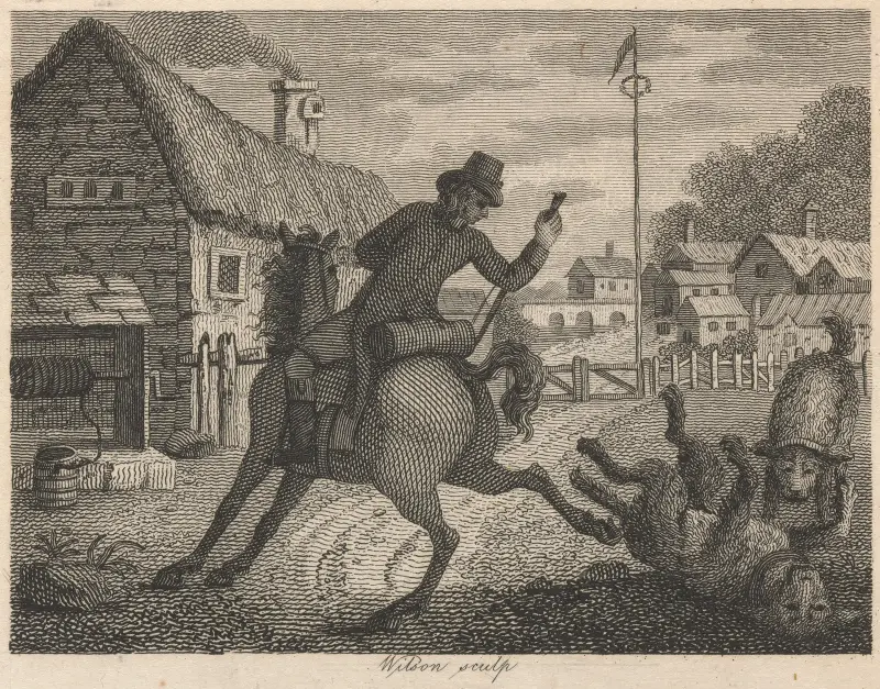 Fabel XLVI. Gårdshunden, hästen och vallhunden av John Wootton