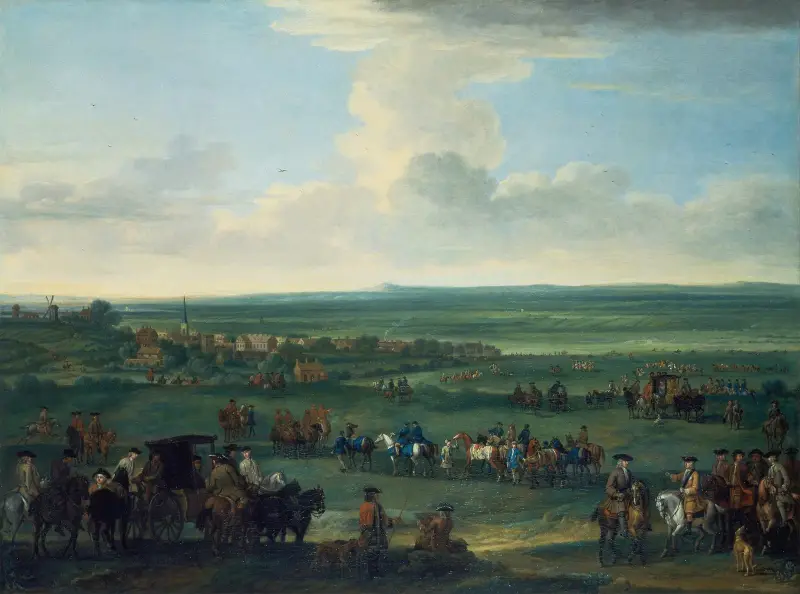George I at Newmarket, 4 or 5 October, 1717 av John Wootton