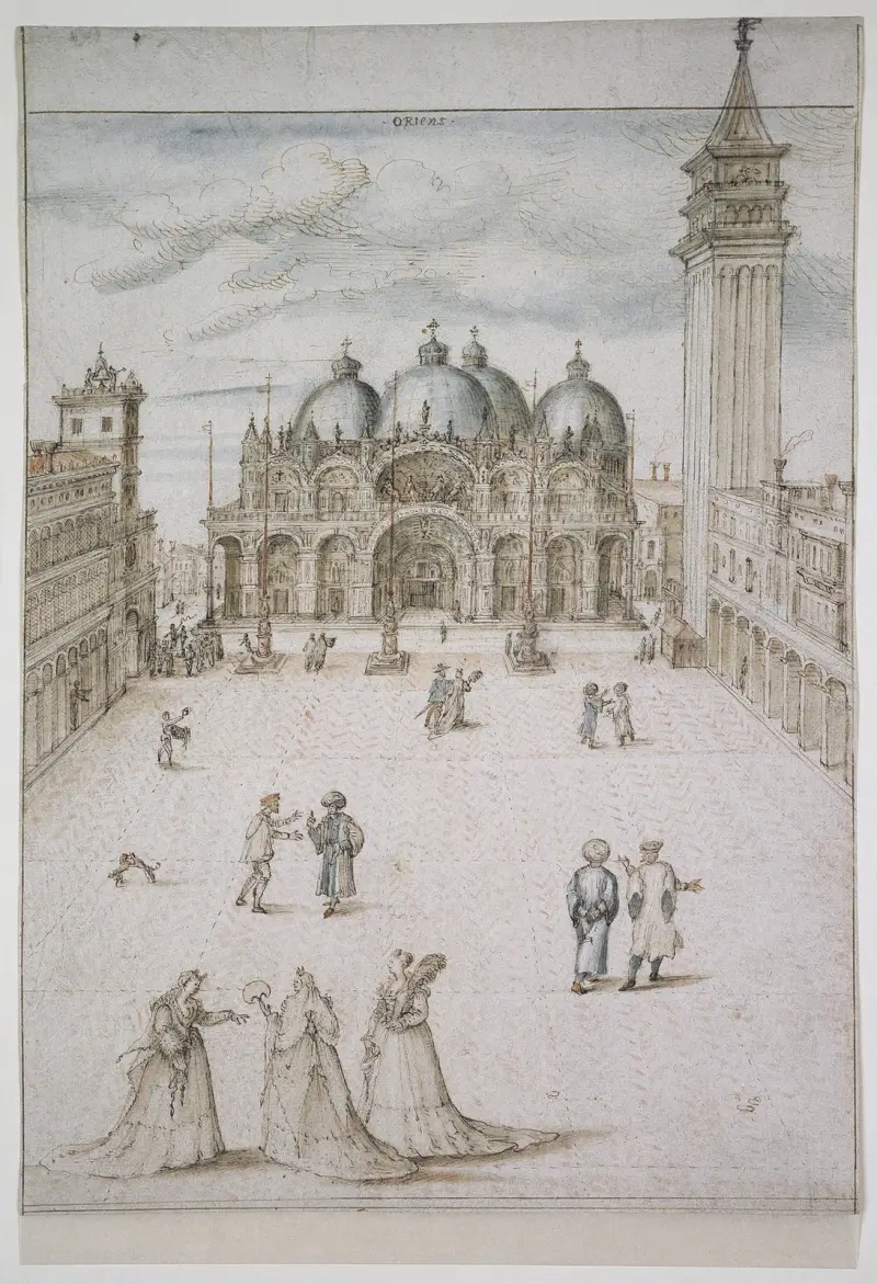 Markusplatsen i Venedig av Joris Hoefnagel