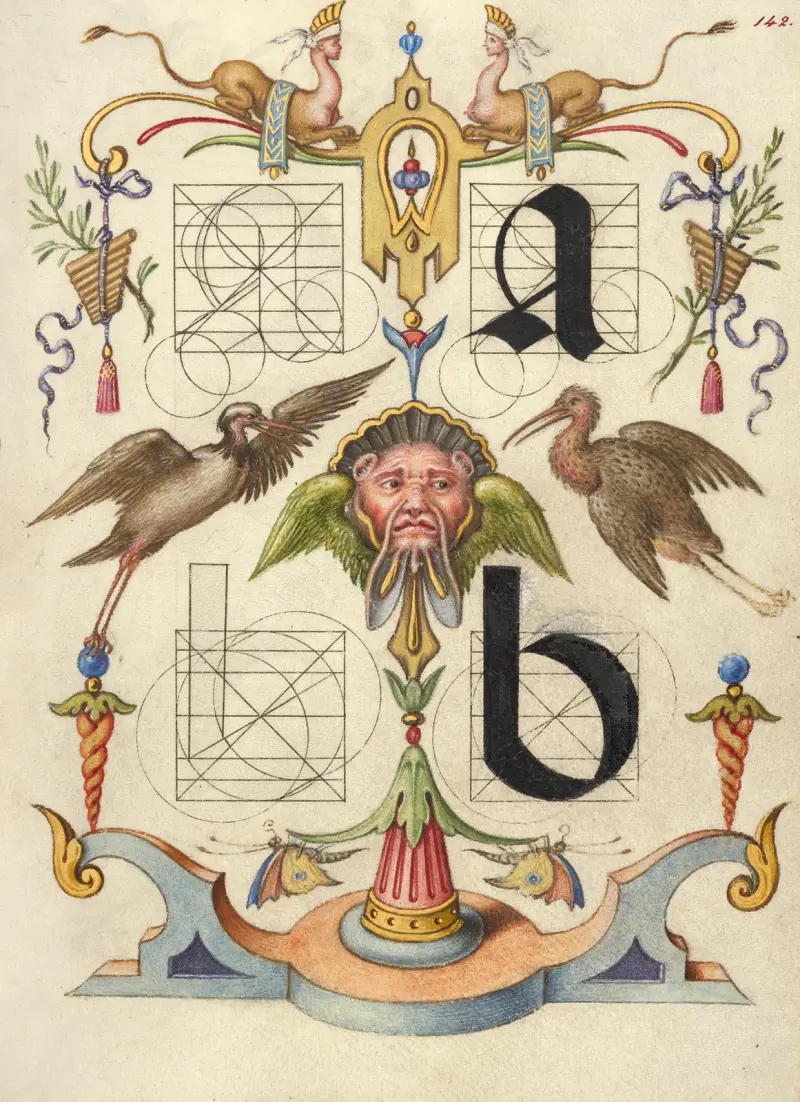 Guide for Constructing the Letters a and b av Joris Hoefnagel