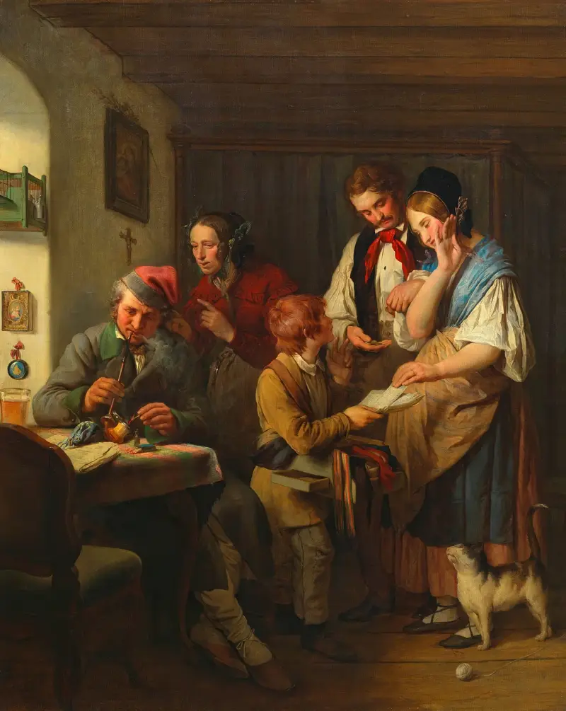 Das Lotterielos von Josef Danhauser