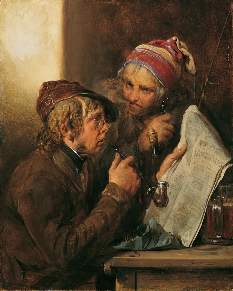 Czytelnicy gazet, Josef Danhauser
