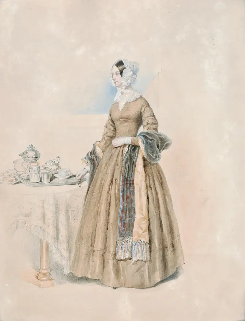Portrait Fürstin Leopoldine Karoline Palffy av Josef Kriehuber