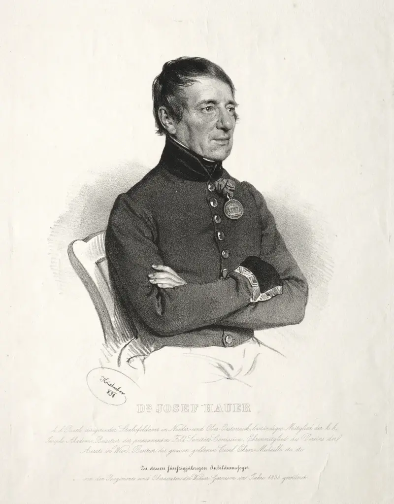 Portrait of Dr. Jospeh Hauer av Josef Kriehuber