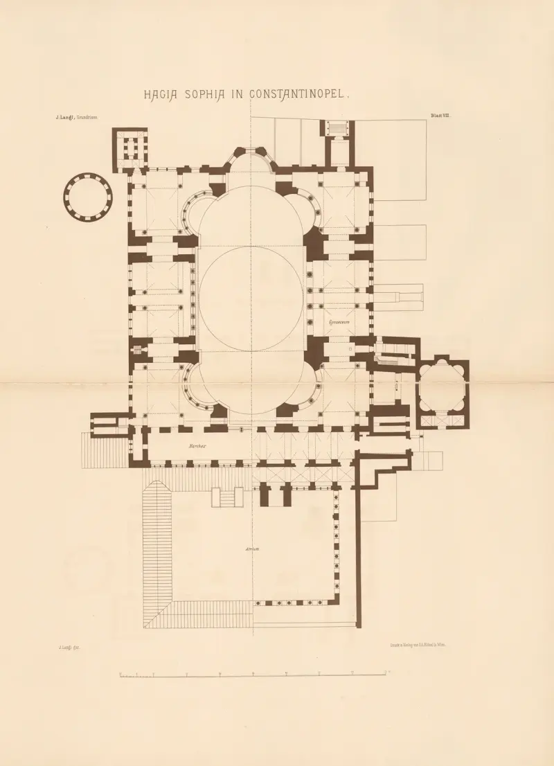 Hagia Sophia in Constan-tinopel av Josef Langl