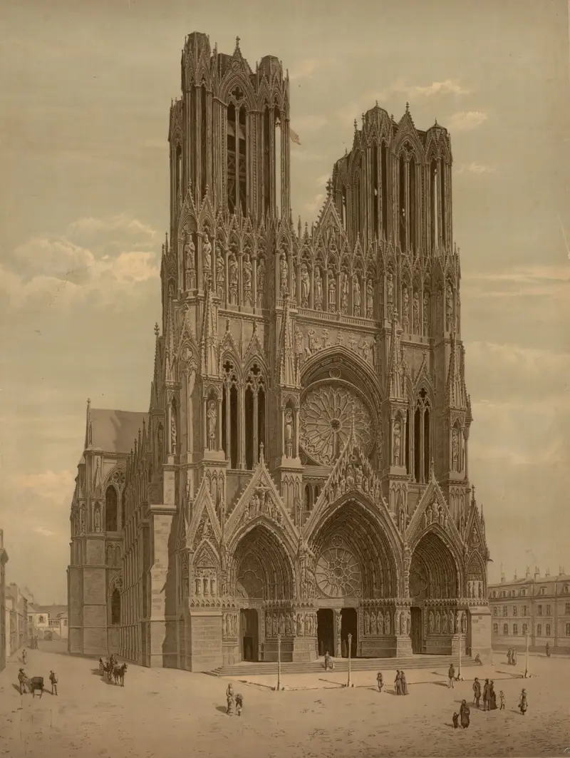Katedralen Notre-Dame i Reims av Josef Langl