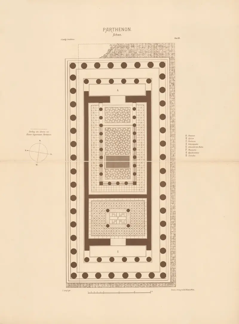 Parthenon, Atény, Josef Langl