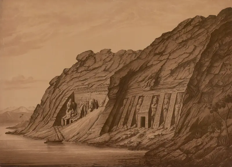 Stenbrott i Abu Simbel av Josef Langl