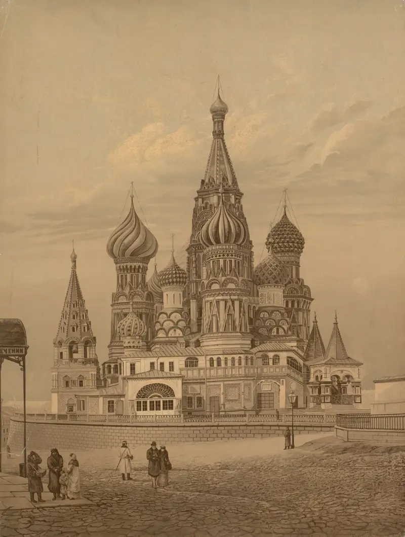 Vasilijkatedralen (Moskva) av Josef Langl