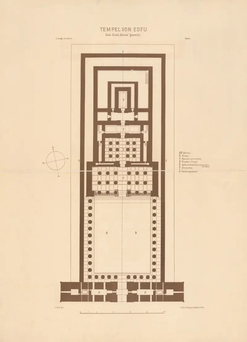 Tempél von Edfu. Dem Gotte ‘Horus’ geweiht av Josef Langl