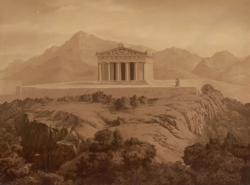 Aphaia-templet på Aegina av Josef Langl