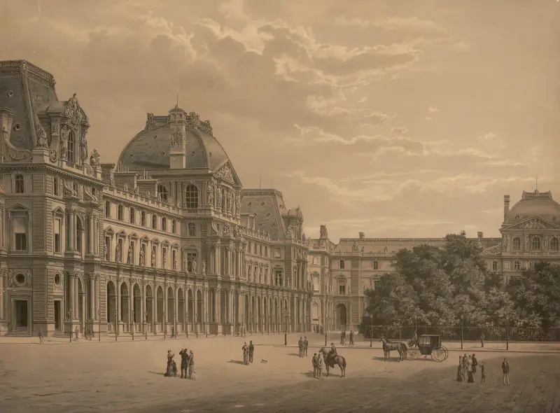 Louvren i Paris av Josef Langl