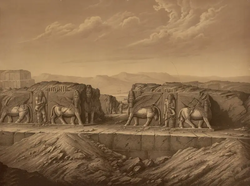 Der Palast von Sargon II., Khorsabad von Josef Langl