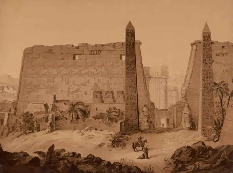 Luxortemplet (Thebe) av Josef Langl