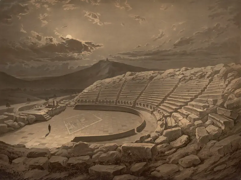 Das Dionysostheater in Athen von Josef Langl