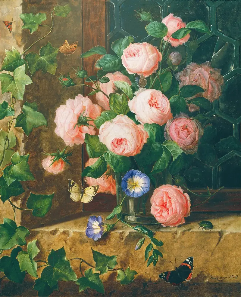 Martwa natura z kwiatami, 1839, Josef Lauer
