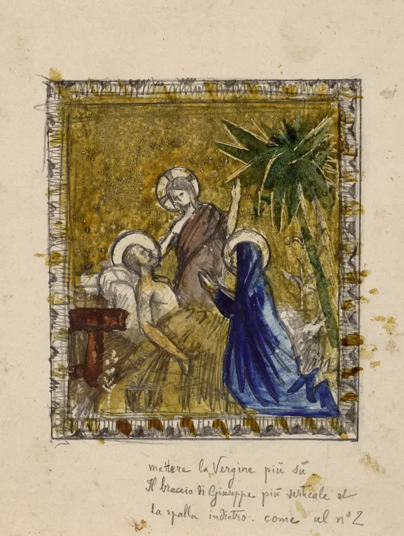 Studie till tavlan Den helige Josefs död av Arthur-Joseph Gueniot