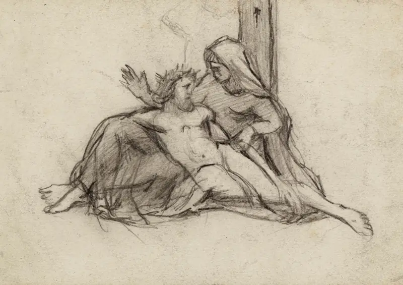 Studie till en pietà av Arthur-Joseph Gueniot