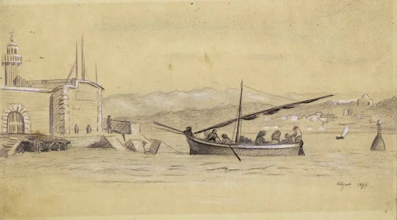 Båten i Algerbukten av Arthur-Joseph Gueniot